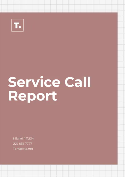 Free Service Call Report Template to Edit Online