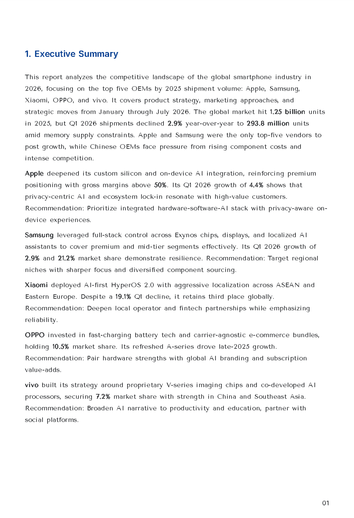 Free Competitive Intelligence Report Template to Edit Online