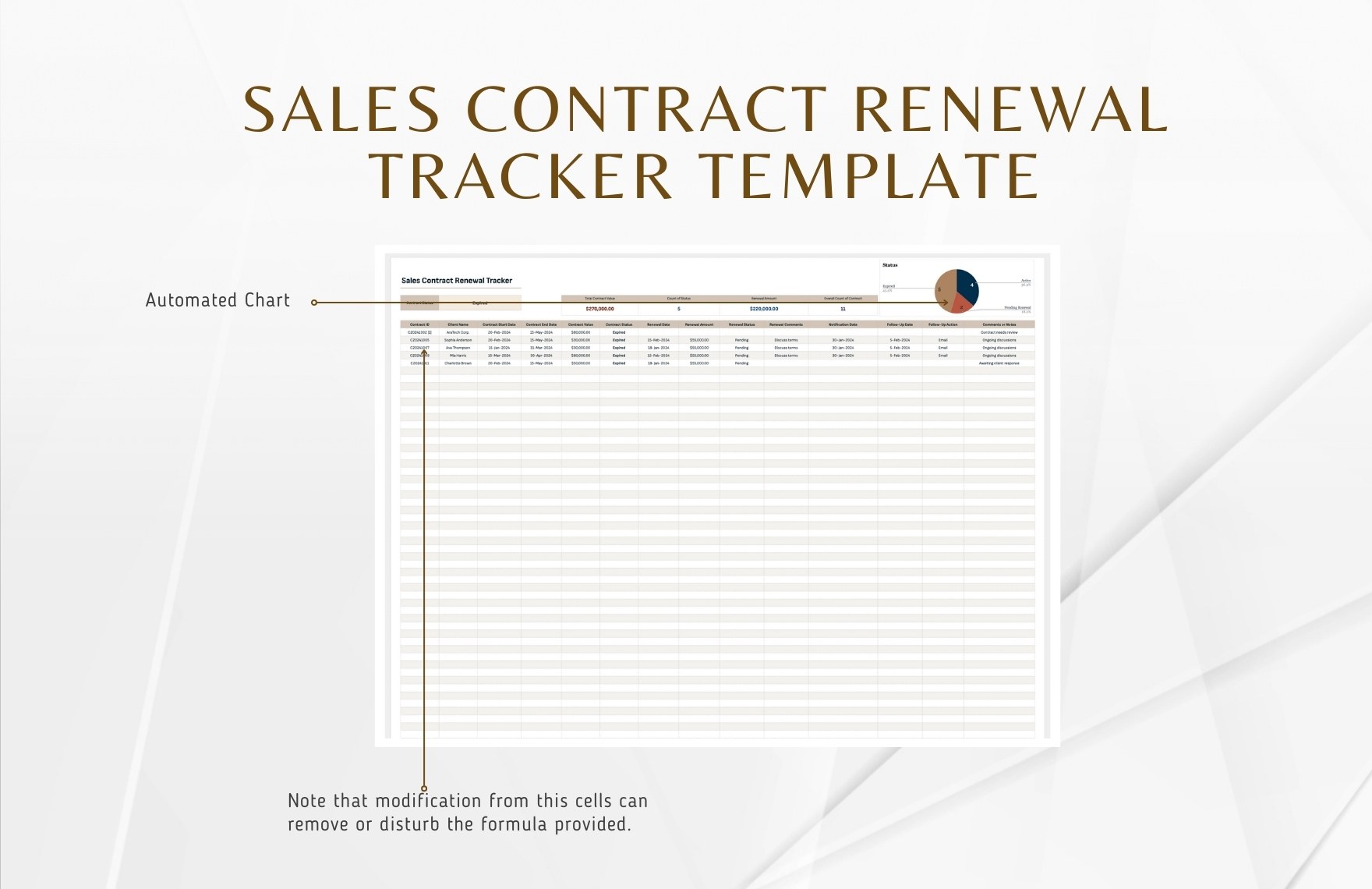 Sales Contract Renewal Tracker Template