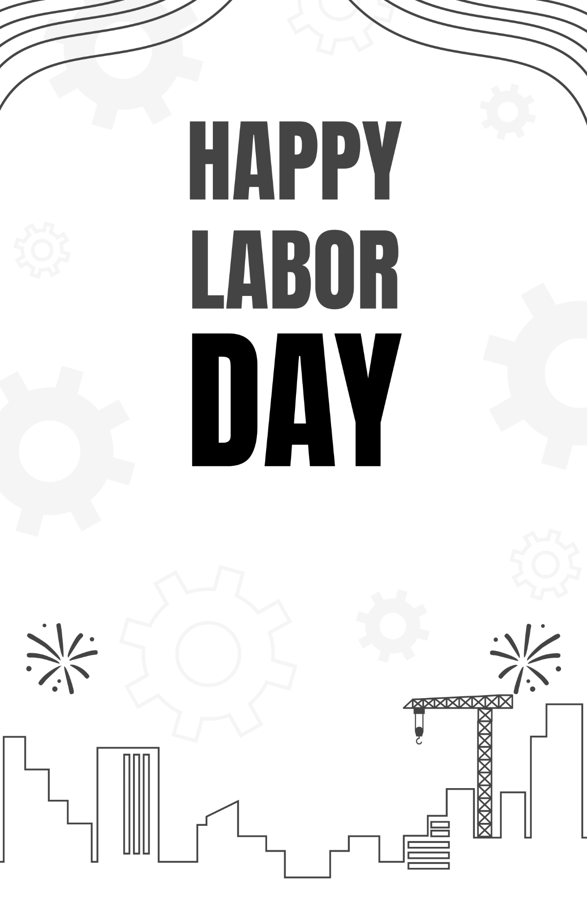 Labour day Poster Drawing Template