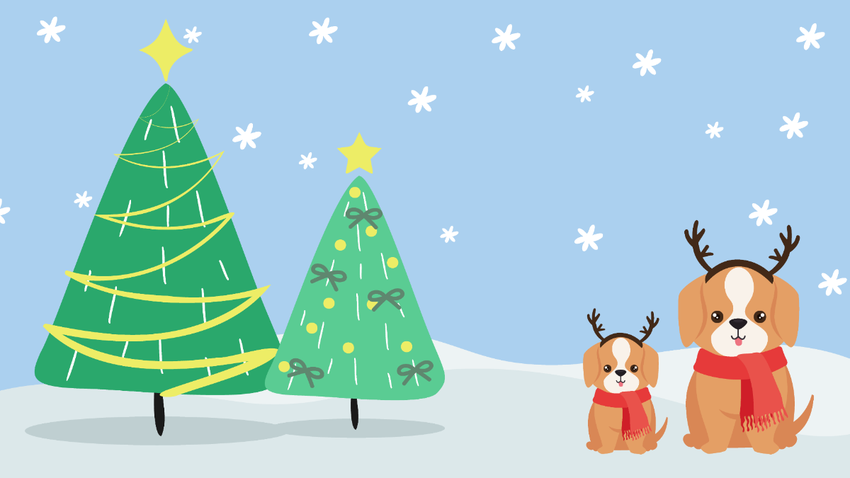 Free Christmas Dog Background