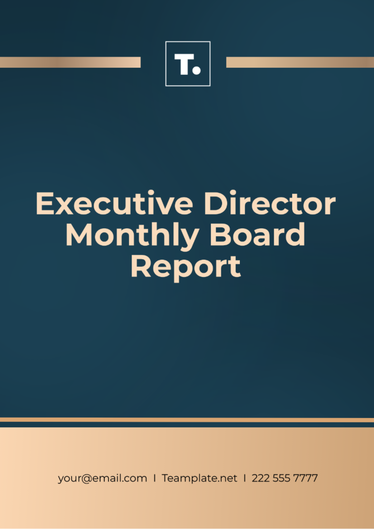 Executive Director Monthly Board Report Template