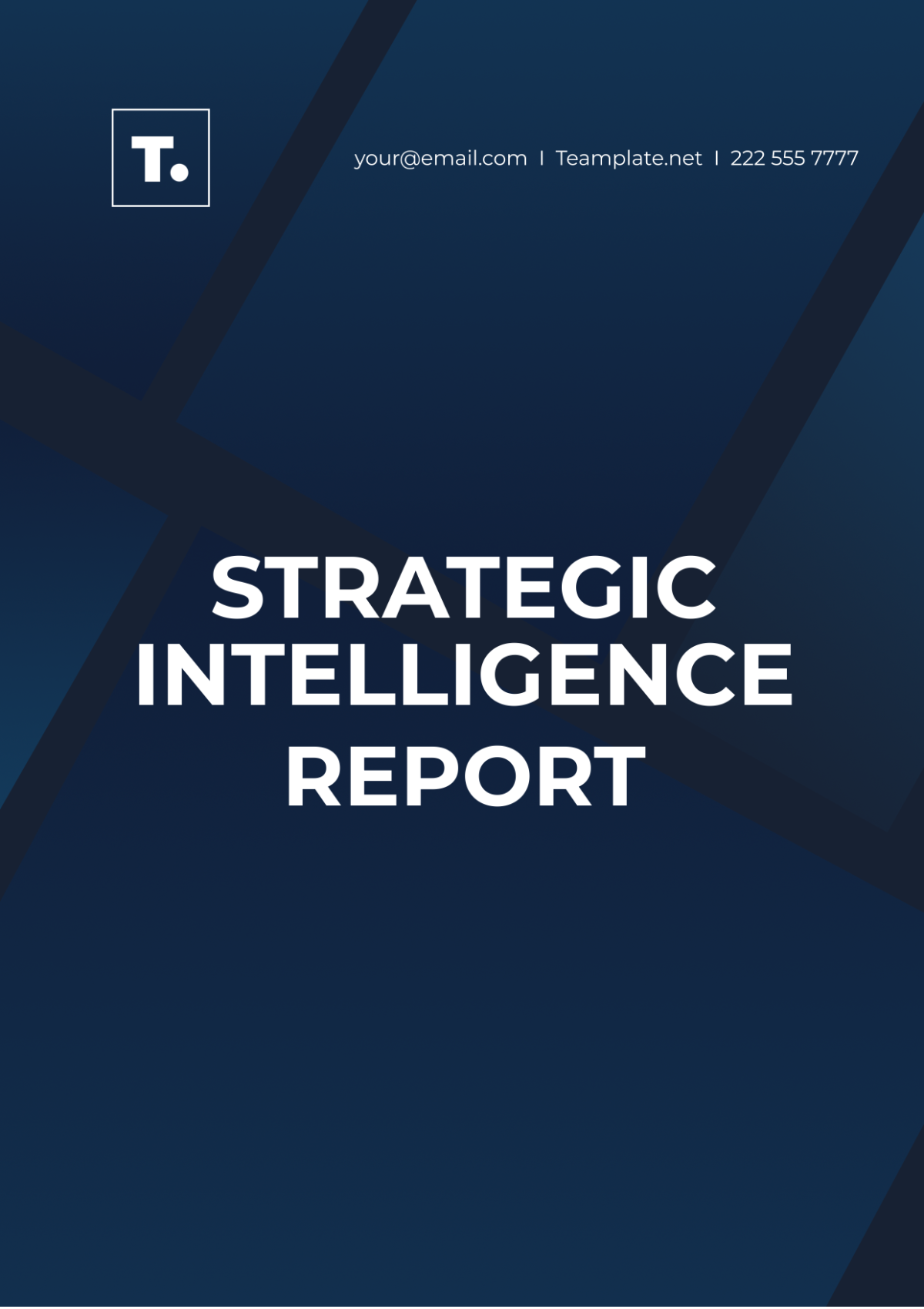 Strategic Intelligence Report Template - Edit Online & Download