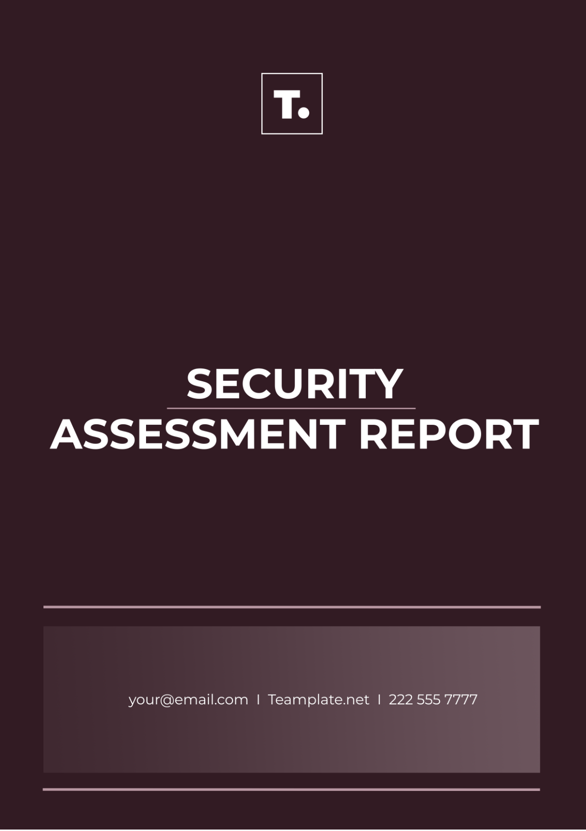 Security Assessment Report Template - Edit Online & Download Example ...