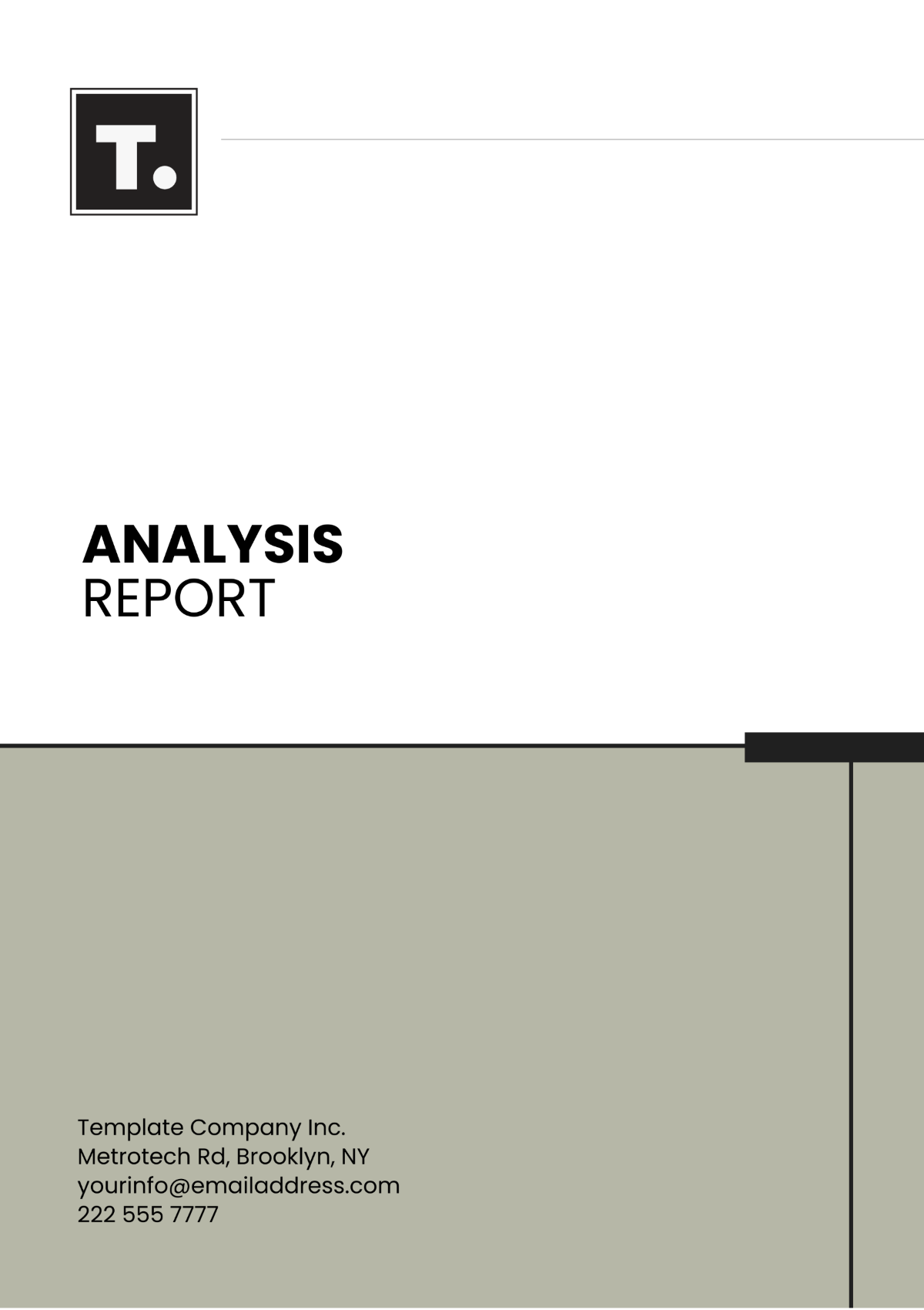 Analysis Report Format Template