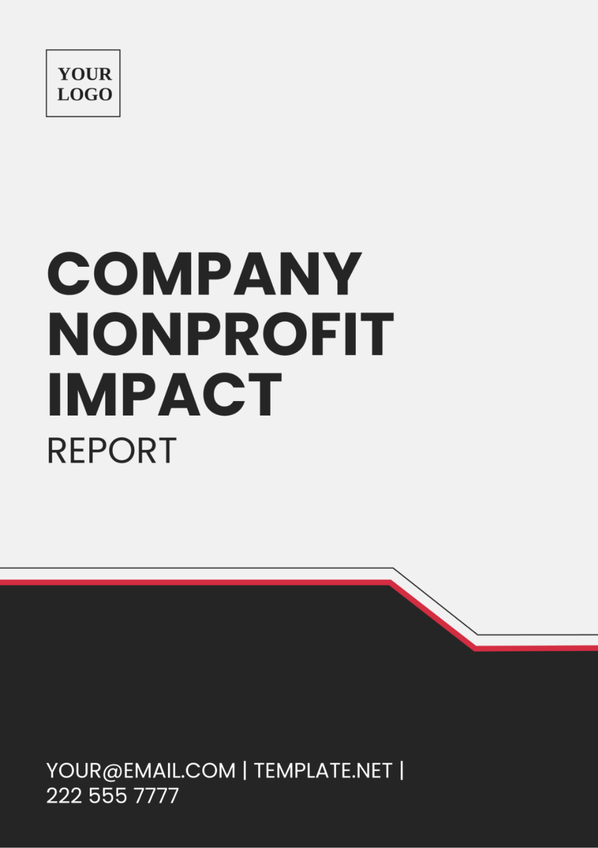 Company Nonprofit Impact Report Template - Edit Online & Download