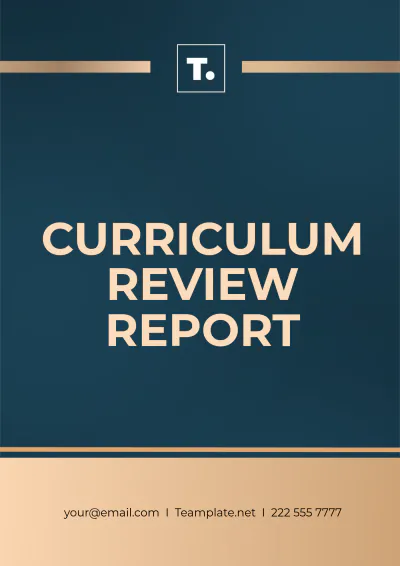 Free Curriculum Review Report Template to Edit Online