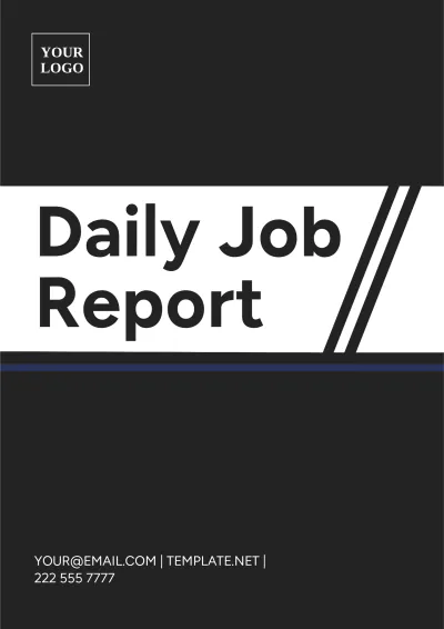 Free Daily Job Report Template to Edit Online