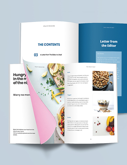 Modern Health Magazine Template - InDesign, Word, Apple Pages ...