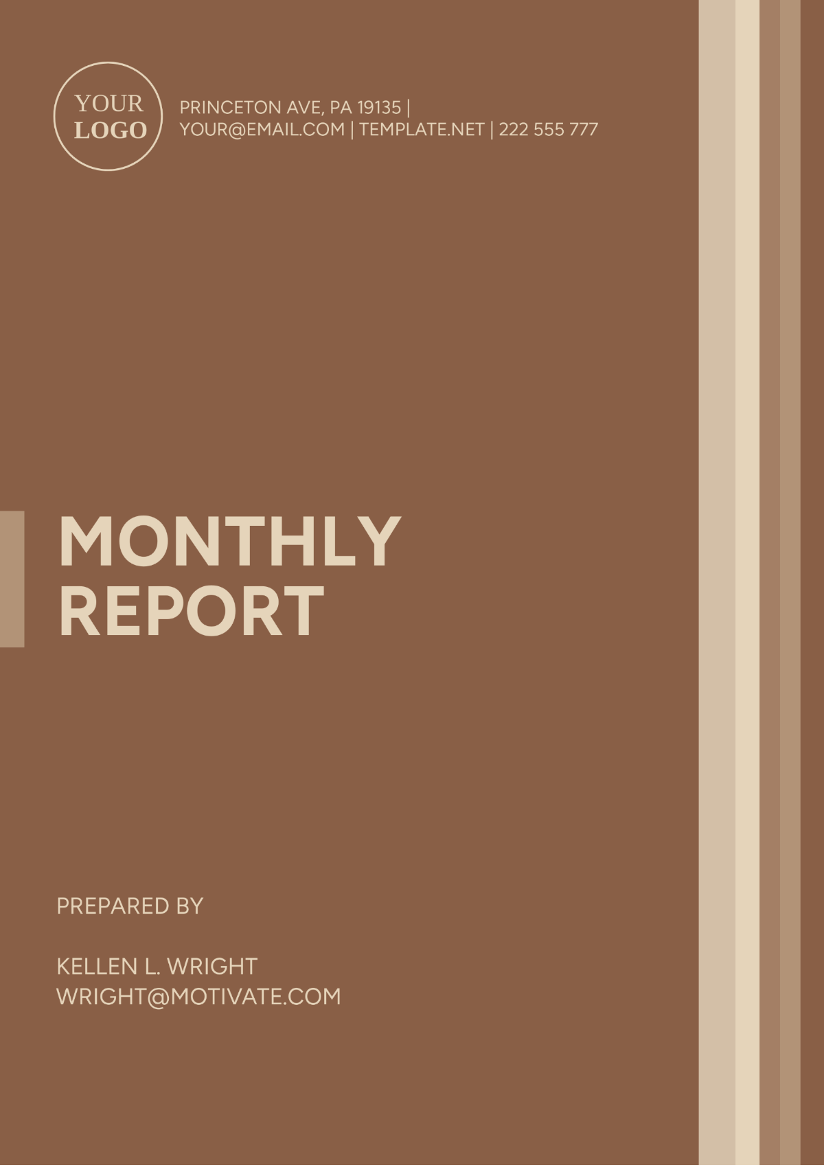 Professional Monthly Report Template - Edit Online & Download