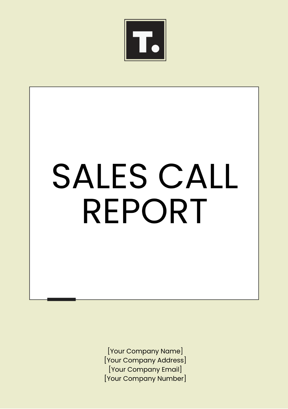 Sales Call Report Template - Edit Online & Download