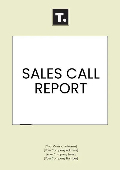 Free Sales Call Report Template to Edit Online