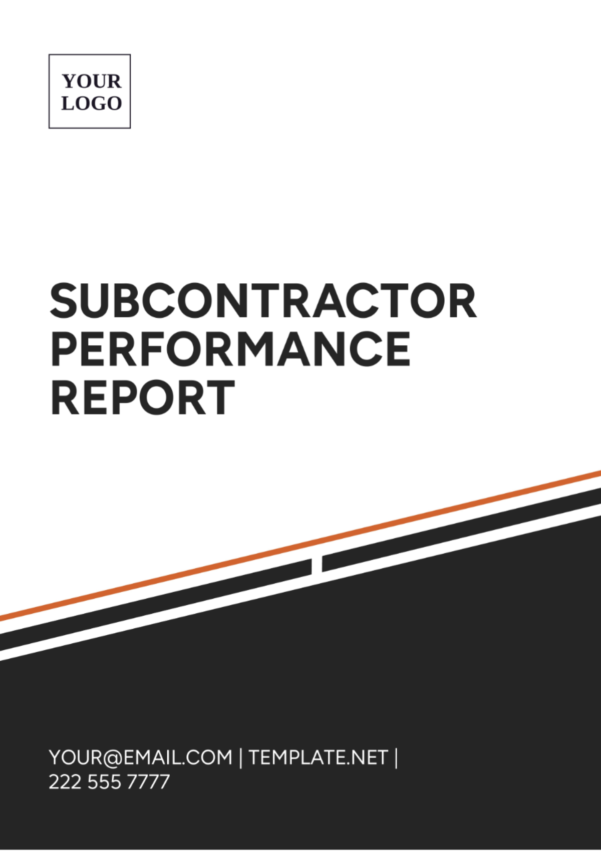 Subcontractor Performance Report Template