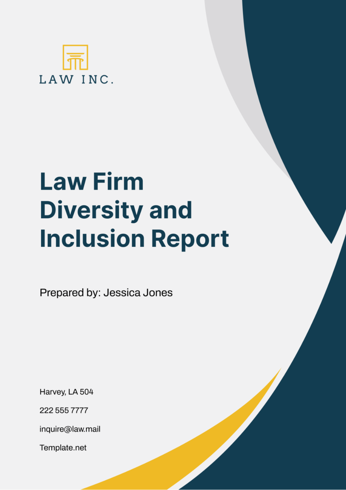 Law Firm Diversity and Inclusion Report Template - Edit Online & Download