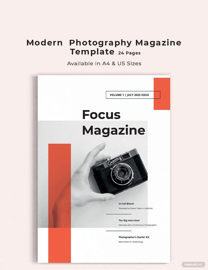 Modern Photography Magazine Template