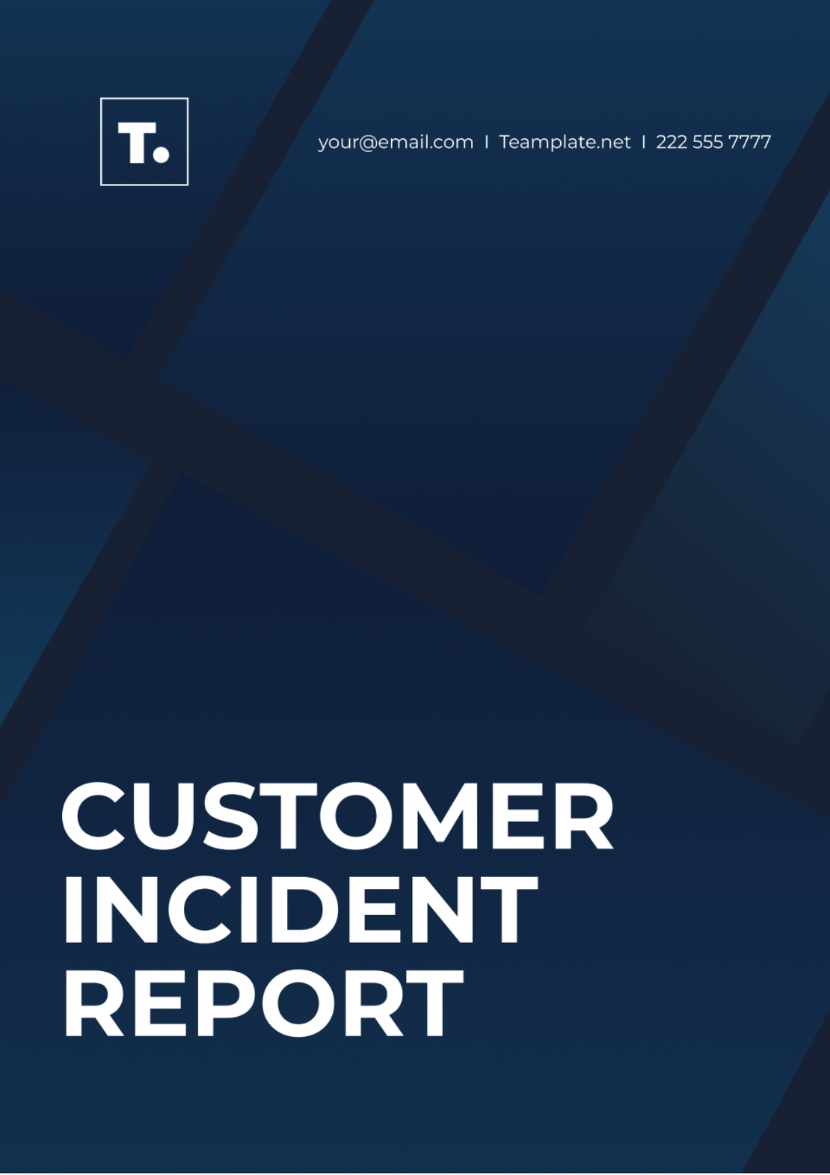 Customer Incident Report Template
