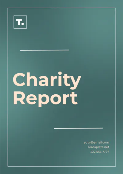 Free Charity Report Template to Edit Online