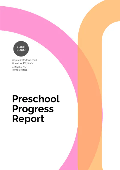 Free Preschool Progress Report Template to Edit Online