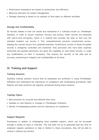 Free Law Firm Timekeeping Procedure Template to Edit Online