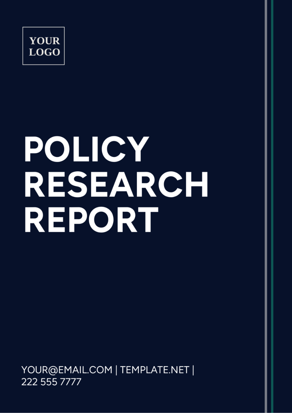 Policy Research Report Template