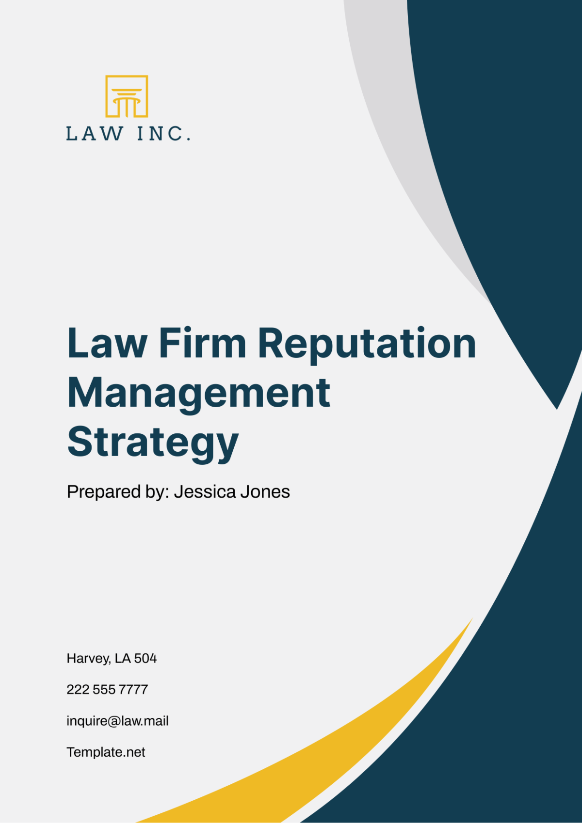 Law Firm Reputation Management Strategy Template - Edit Online & Download