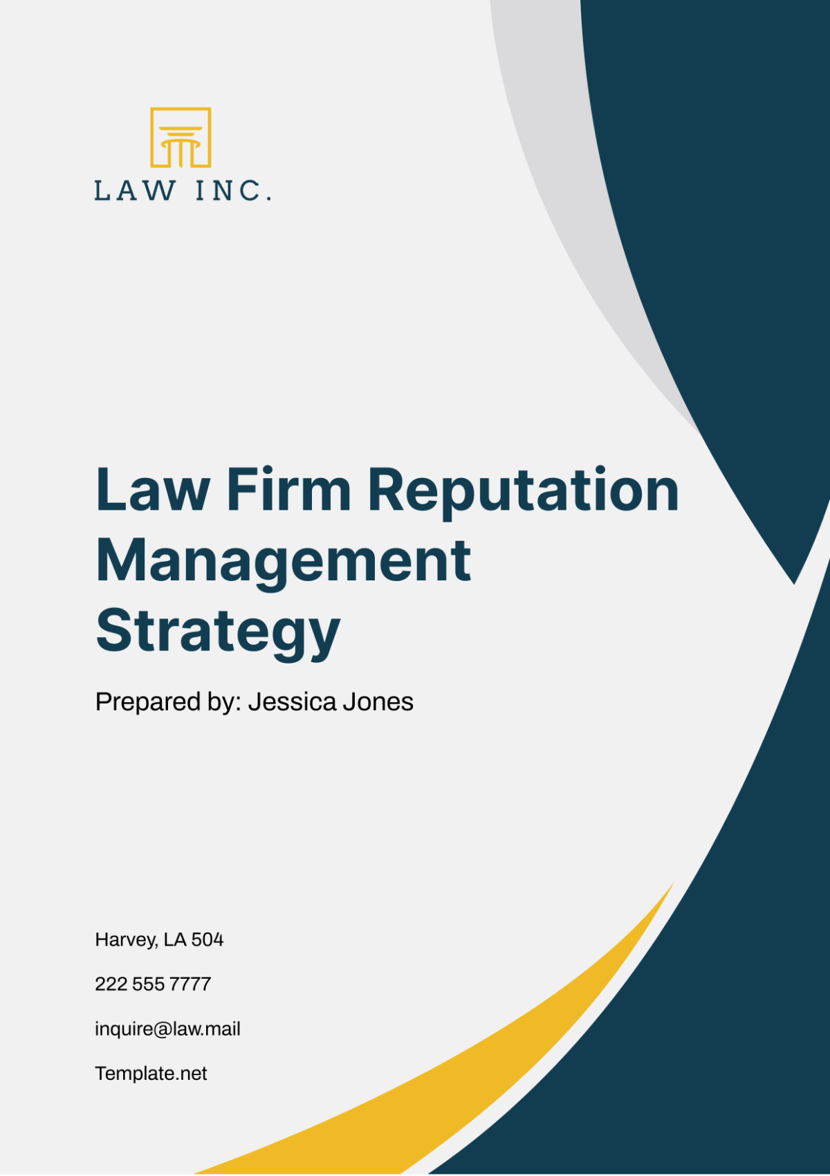 Law Firm Reputation Management Strategy Template