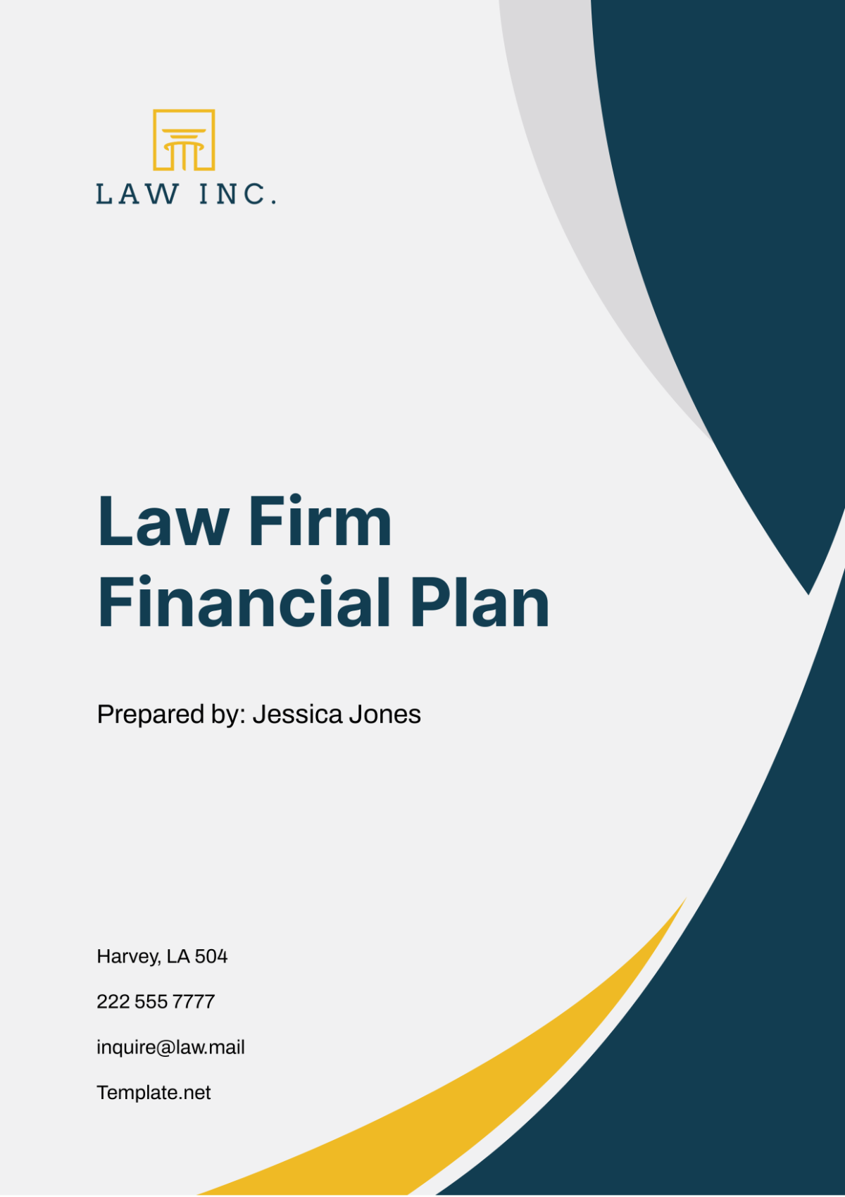 Law Firm Financial Plan Template