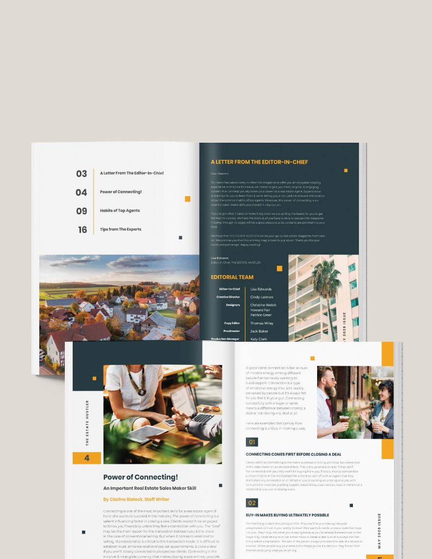 Real Estate Magazine Template For Agents