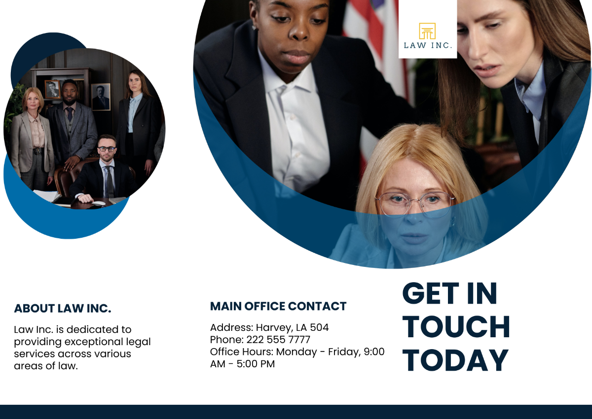 Law Firm Contact Information Brochure