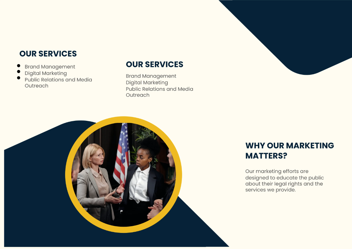 Free Law Firm Marketing Brochure Template to Edit Online