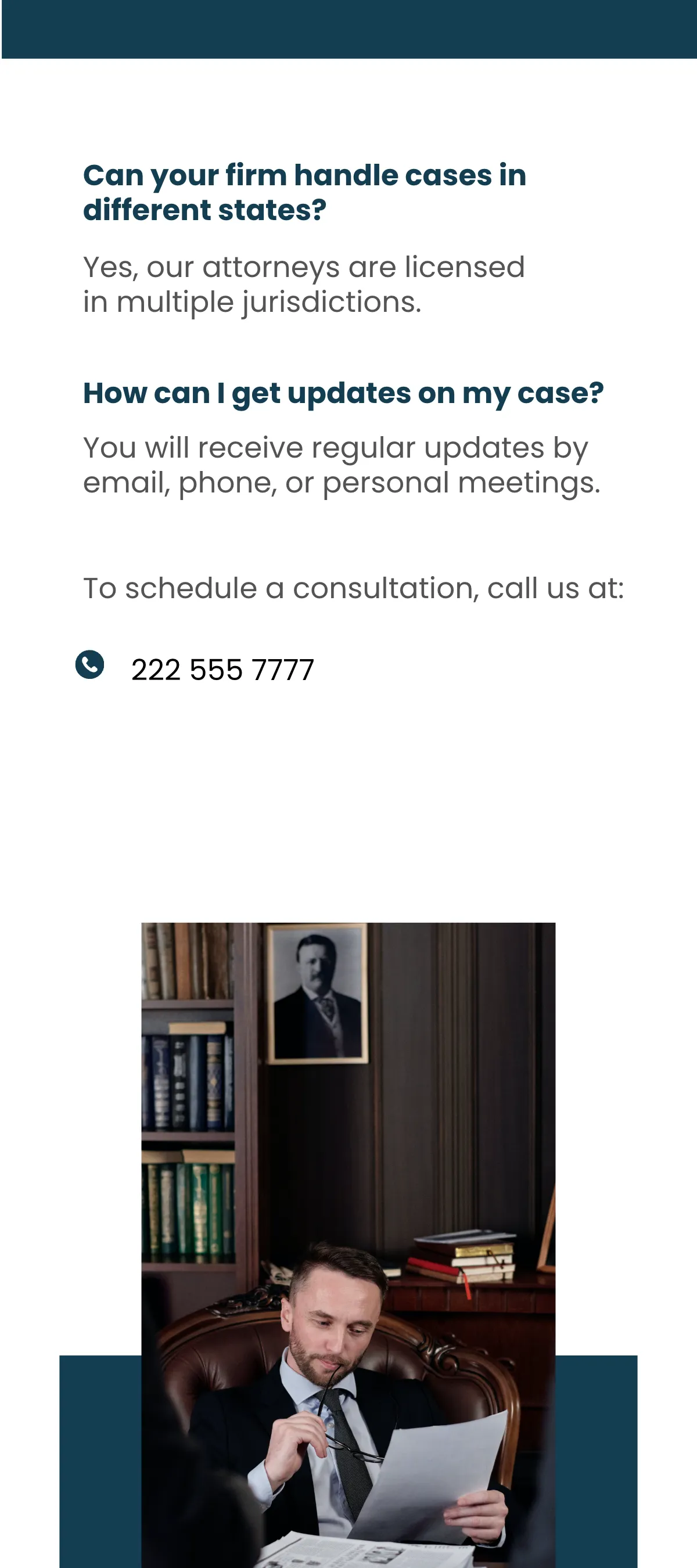 Free Law Firm FAQ Rack Card Template to Edit Online