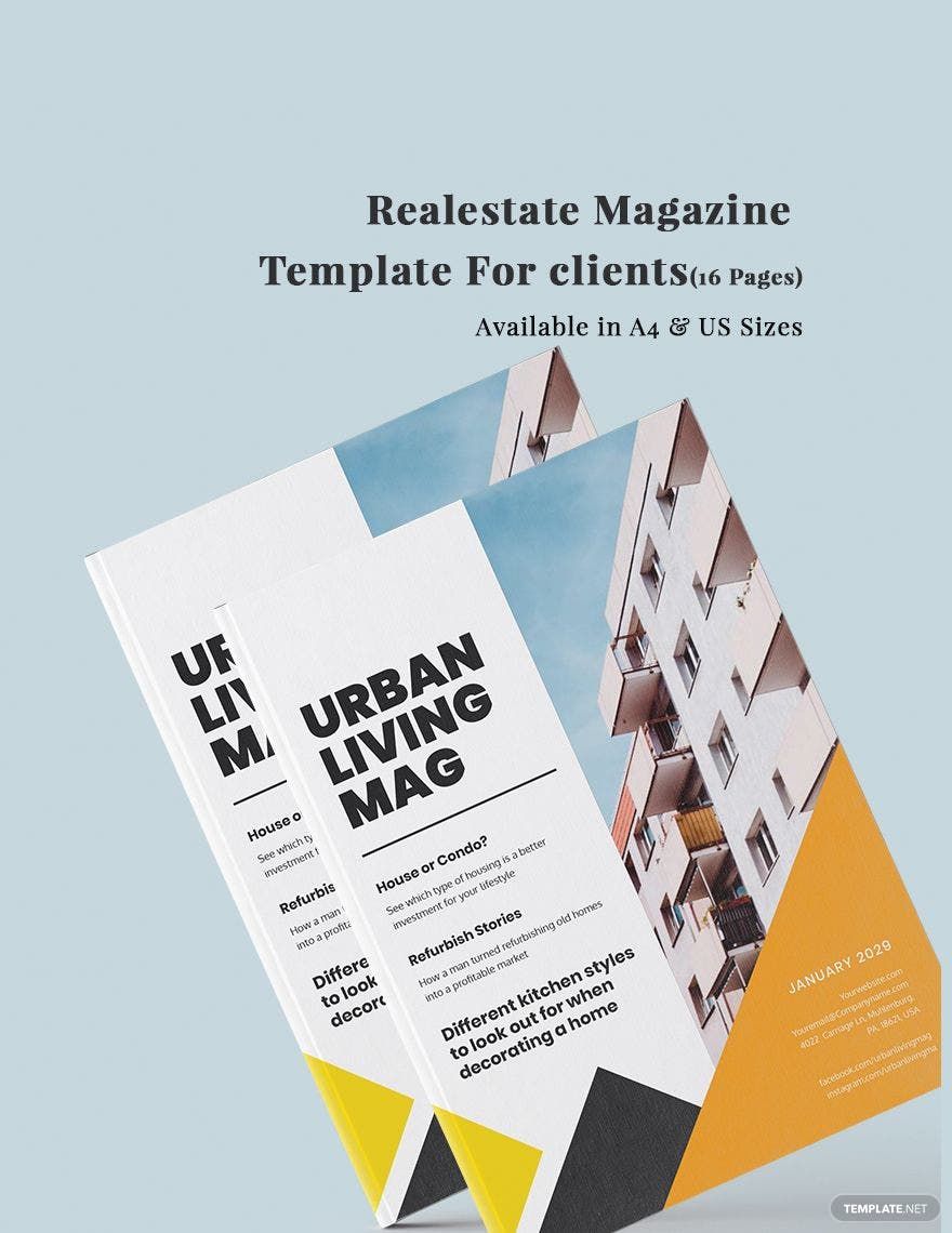 Real Estate Magazine Template For Clients