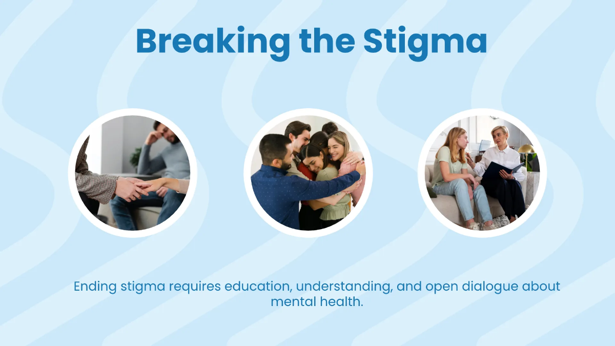 Free Mental Health Awareness Month Powerpoint Presentation Template to Edit Online