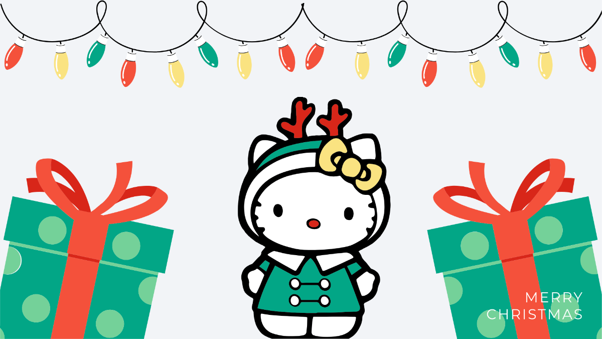 Christmas Hello Kitty Background Image - Edit Online | Template.net