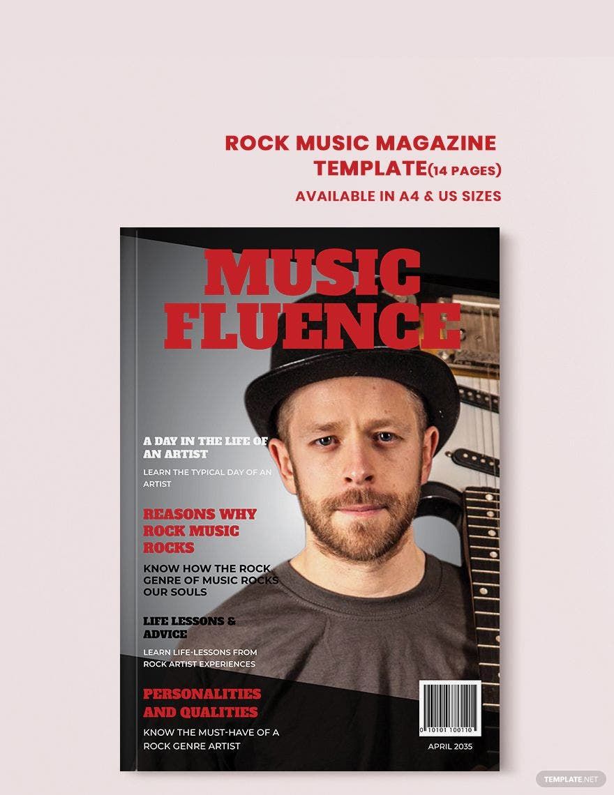 Rock Music Magazine Template