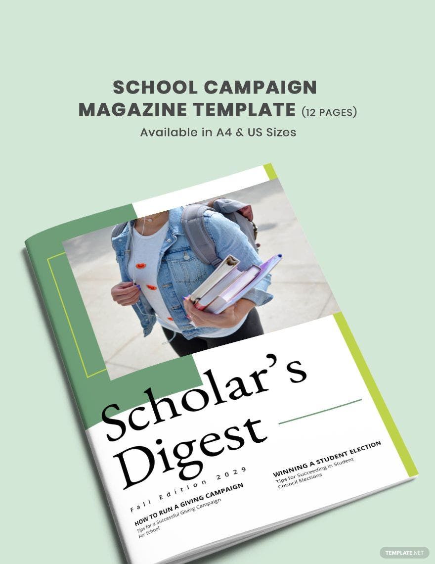 School Campaign Magazine Template