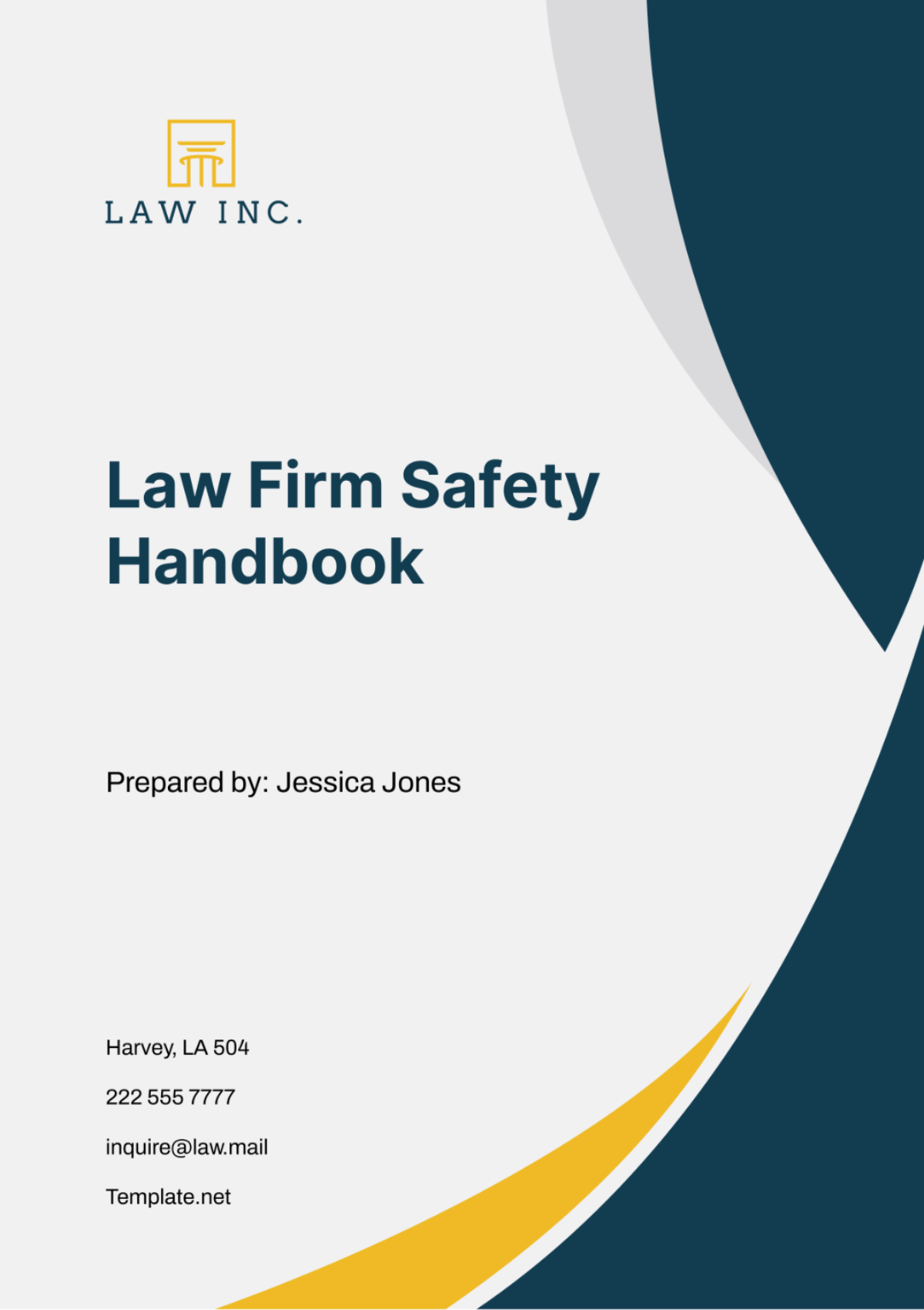 Law Firm Safety Handbook Template - Edit Online & Download