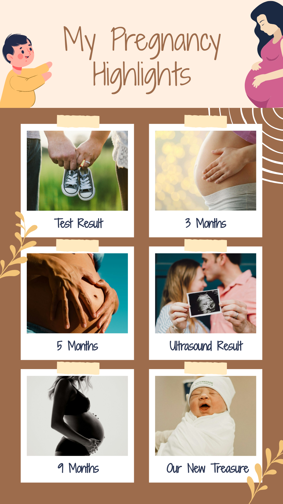 Photo Collage For Pregnancy Template