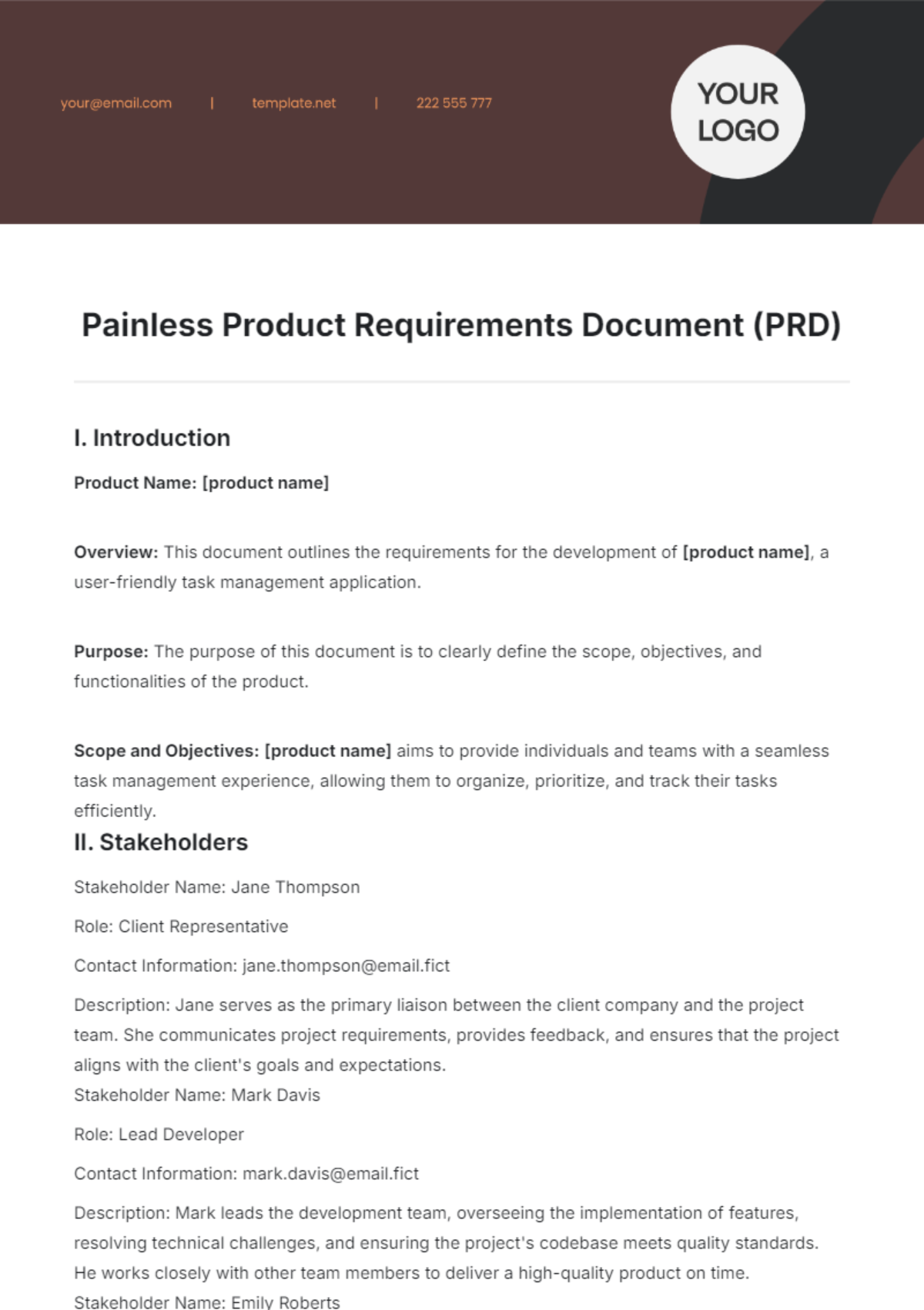 Painless Product Requirements Document Template