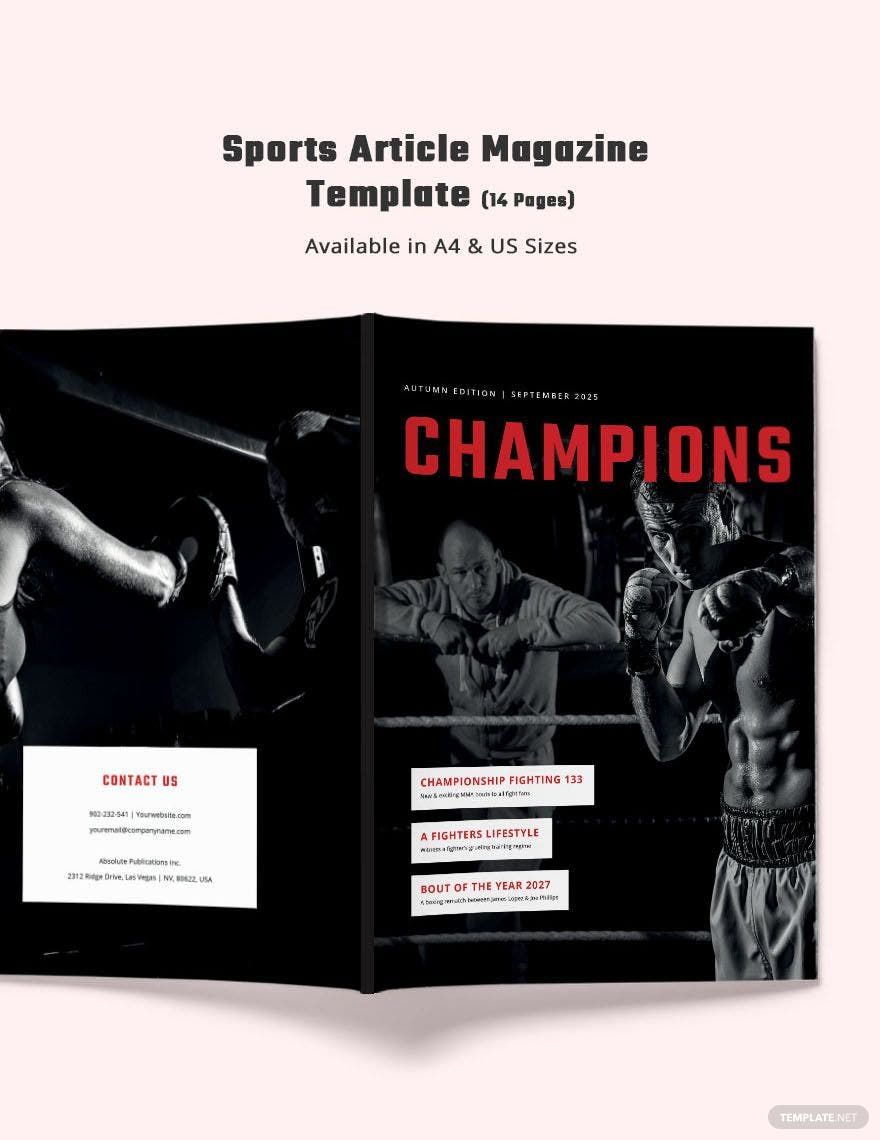 Sports Article Magazine Template