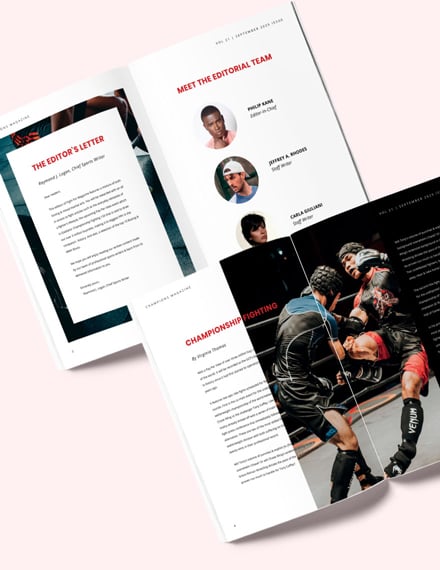 Sports Article Magazine Template [Free Publisher] - InDesign, Word