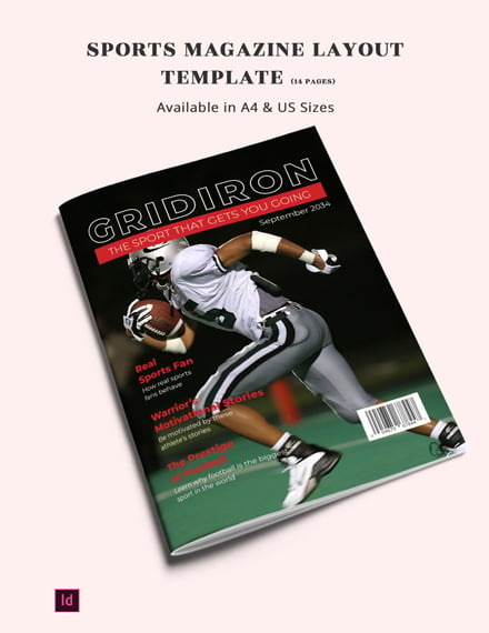 sports magazine layout