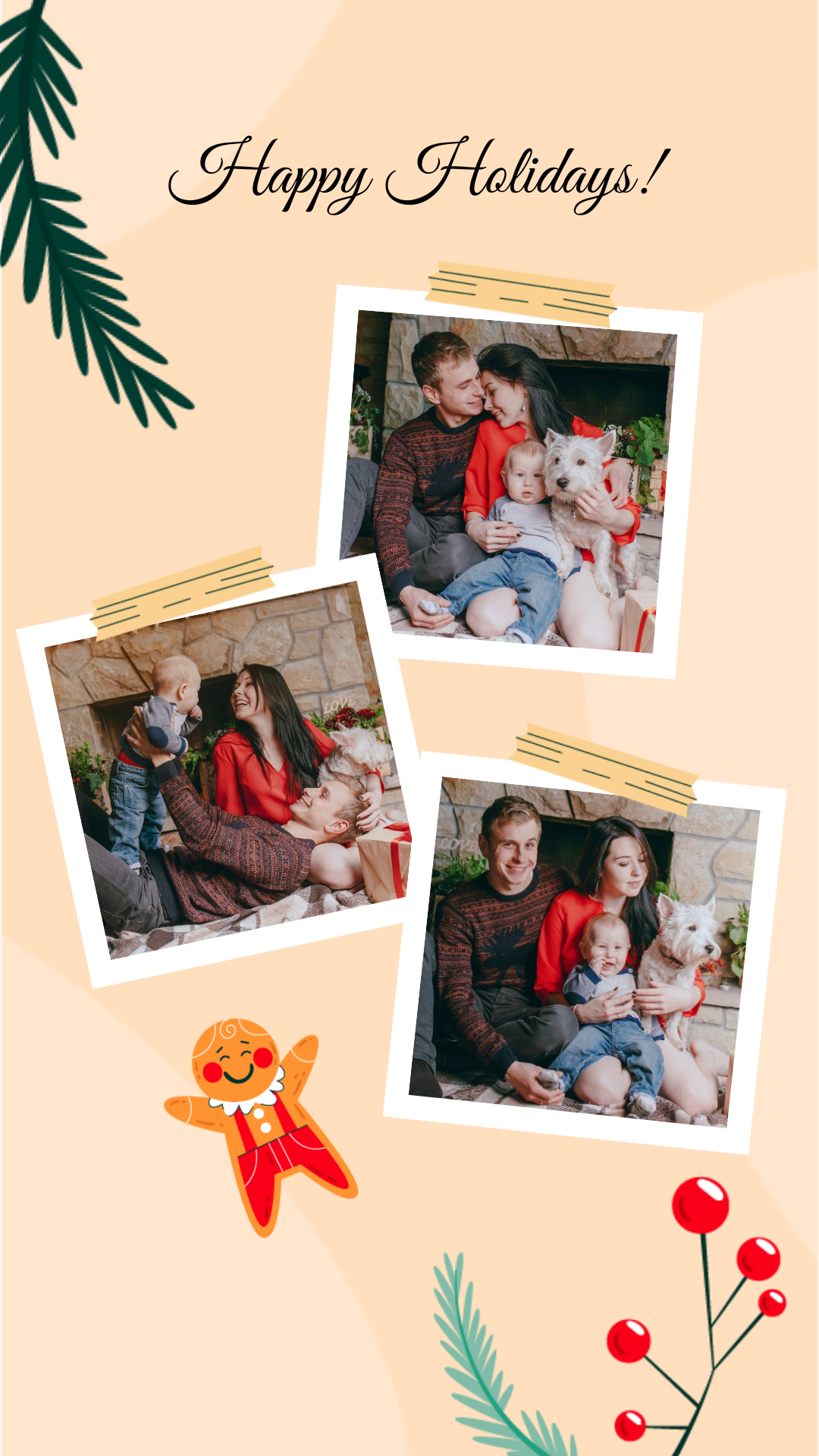 Holiday Photo Collage Template