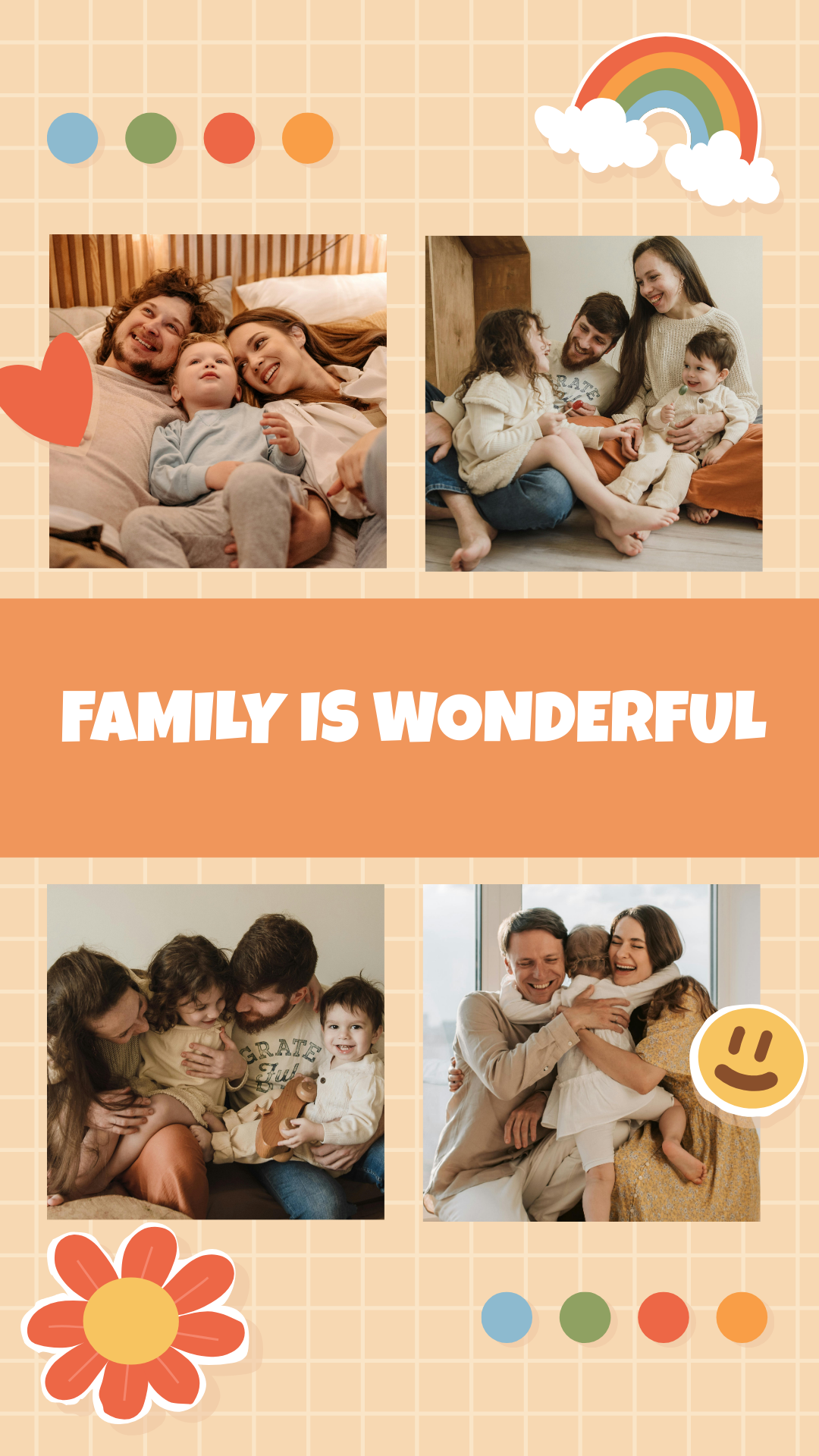 Family Collage For Kids Template