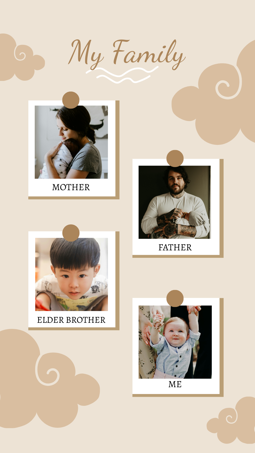 Photo Frame Family Collage Template