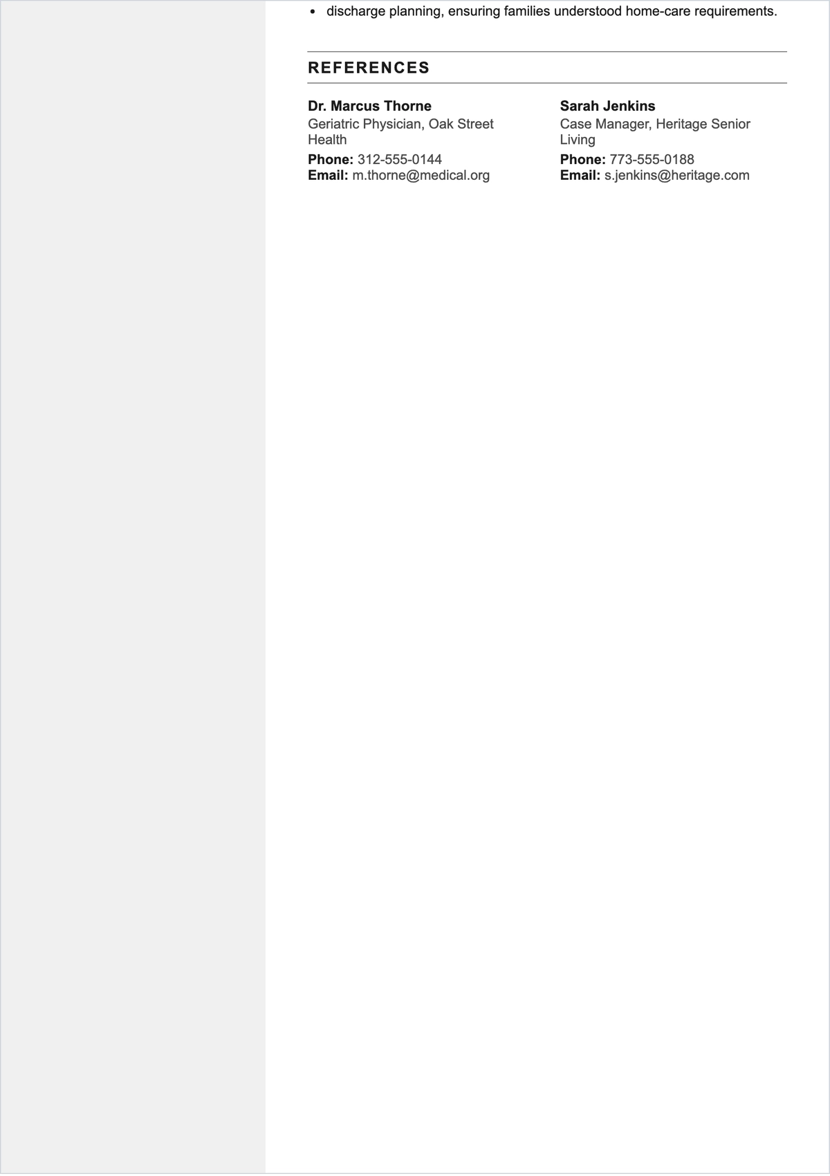 Free Caregiver ATS Resume Template, AI Resume Builder