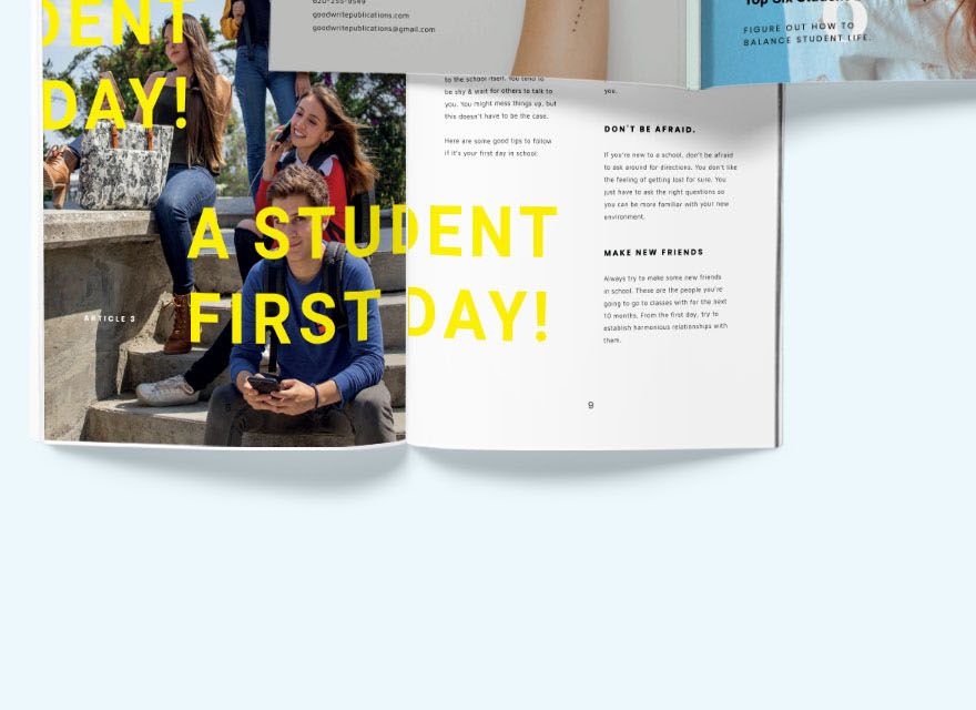 Student Article Magazine Template