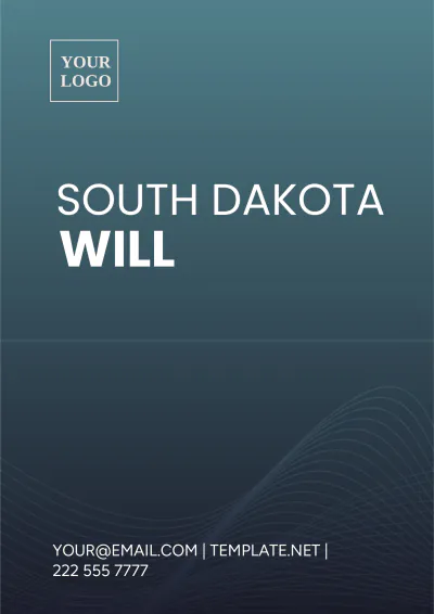 Free South Dakota Will Template to Edit Online