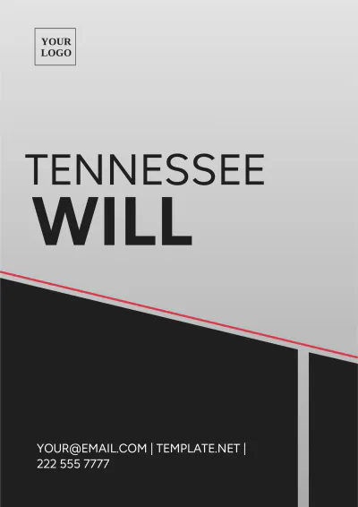 Free Tennessee Will Template to Edit Online