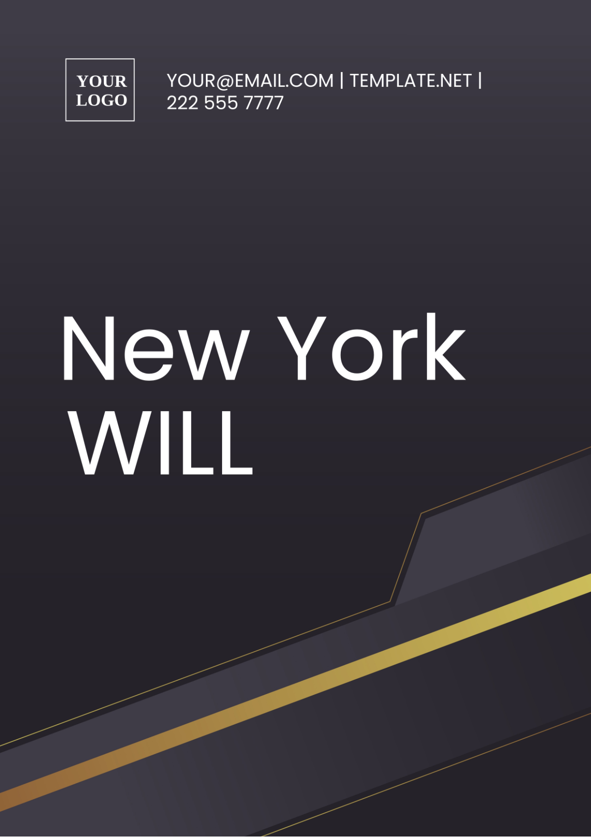 New York Will Template